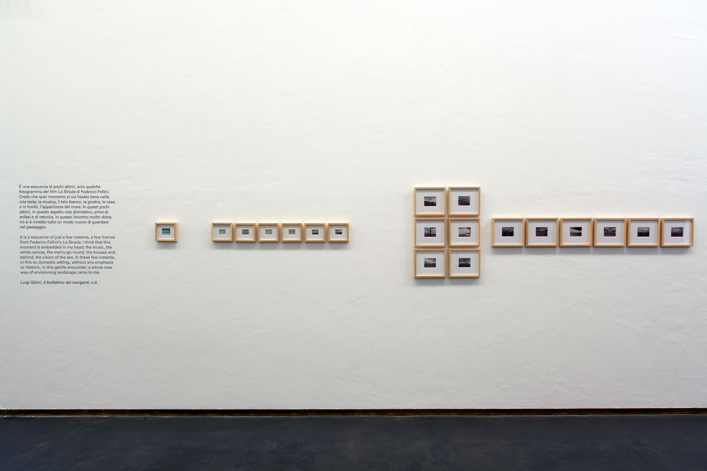 u0022Le scatole viventi / The living boxes. Luigi Ghirri, Project prints. La temperatura mentale della fotografia / The mental temperature of photographyu0022, installation view